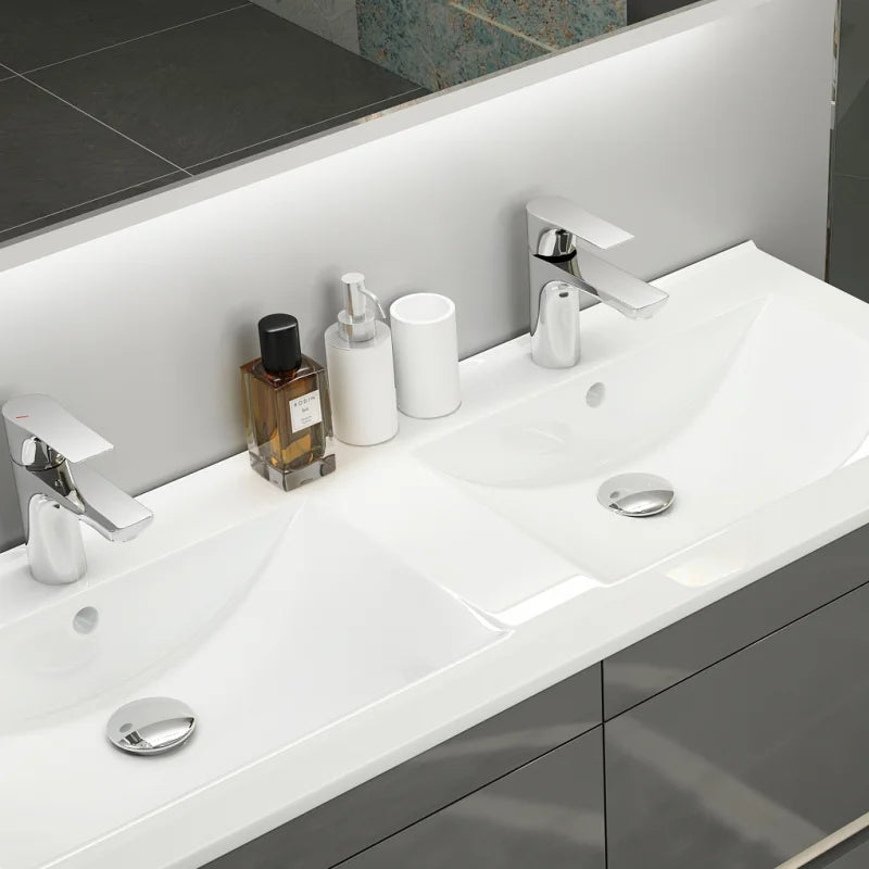 Pemberton 1200mm Freestanding Grey Double Vanity Unit