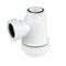 Chrome bottle trap with 38mm seal for bathroom basins, compact design for use with vanity units and wall-hung basins