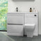 Pemberton 1100mm L Shaped White Combination Vanity Unit with Toilet & Basin