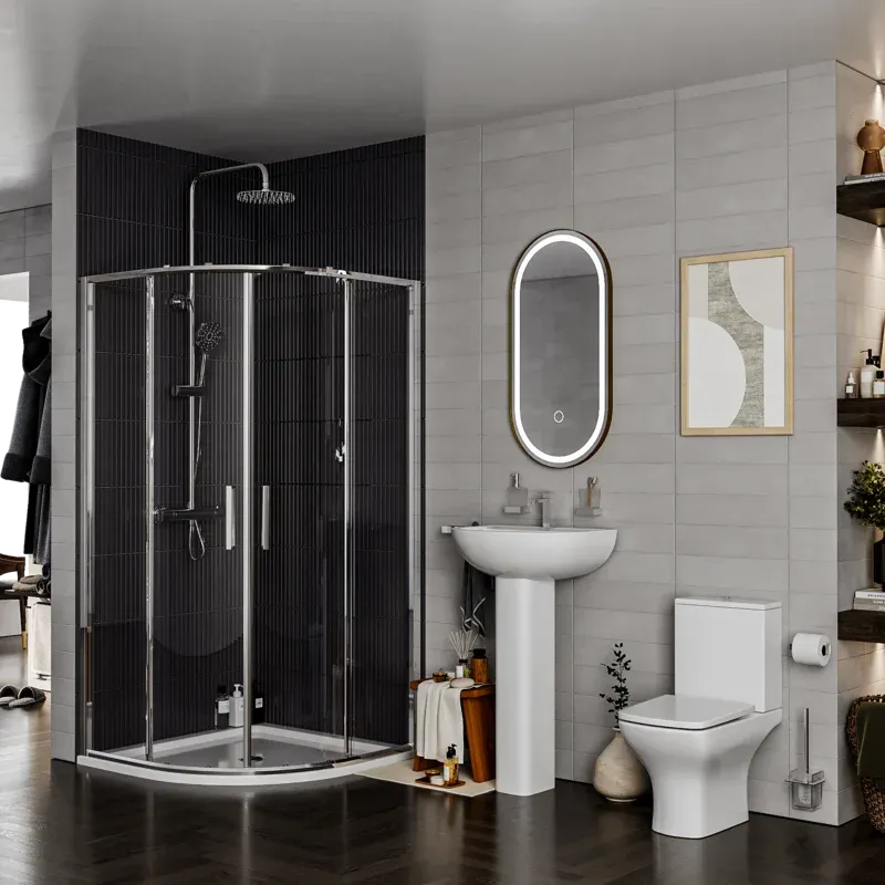900 x 900 x 1750 Reduced Height Quadrant Radiant