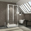 Radiant 800 x 800mm bifold shower enclosure, view 4