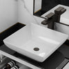 Jivana 600mm White Vanity Unit with Black Glass Worktop