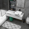 Jivana 1200mm Wall Hung White Single Countertop Vanity Unit