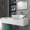 Jivana 1200mm Wall Hung White Single Countertop Vanity Unit