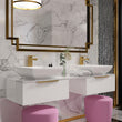 Jivana 1500mm Wall Hung White Countertop Vanity Unit