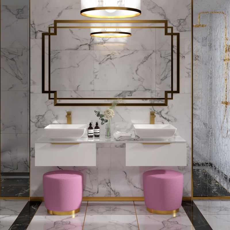 Jivana 1500mm Wall Hung White Countertop Vanity Unit