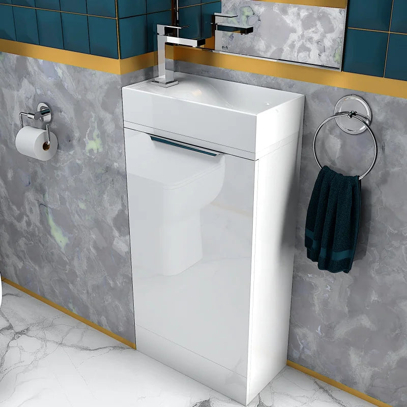 Jivana 400mm White Cloakroom Vanity Unit