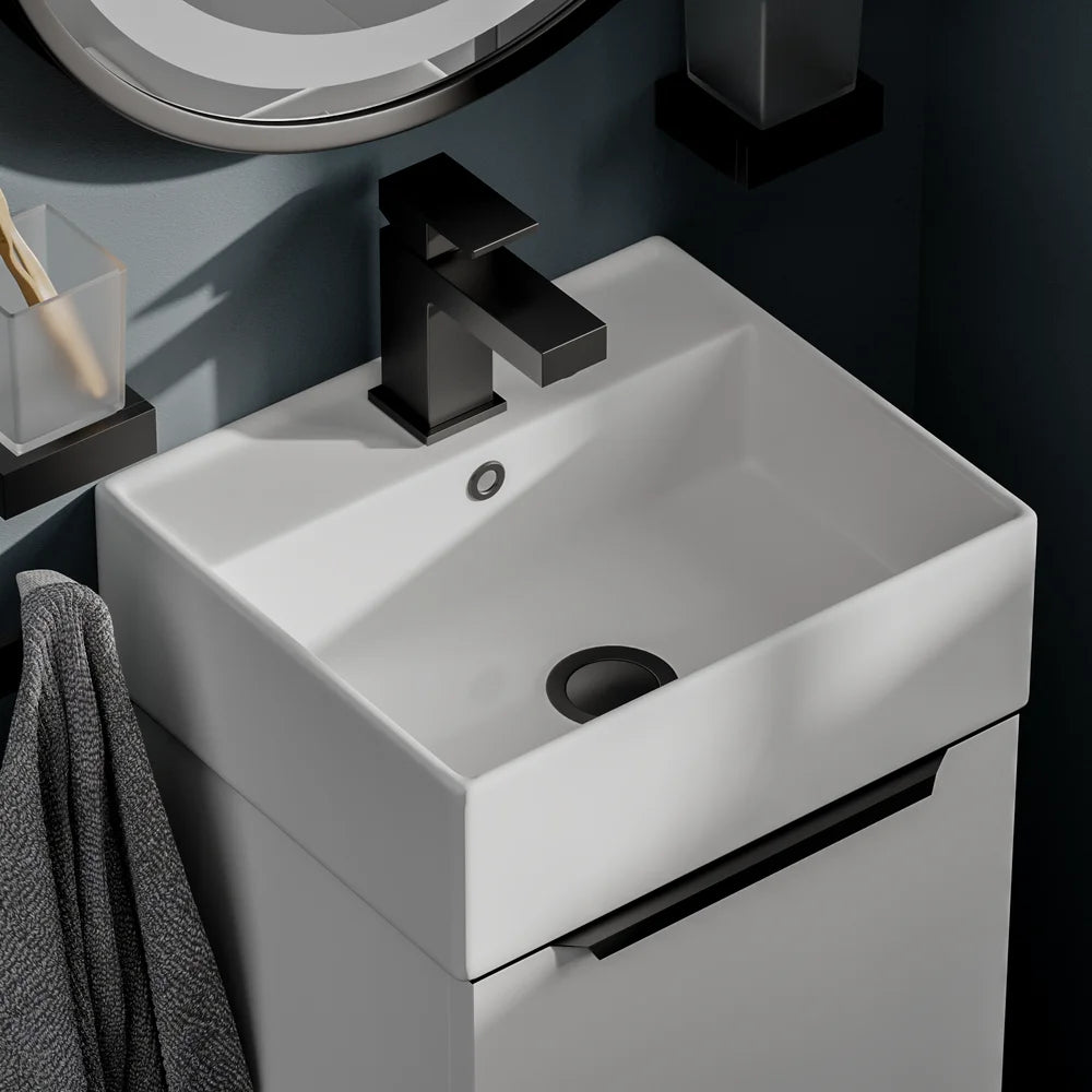 Jivana 325mm White Cloakroom Vanity Unit