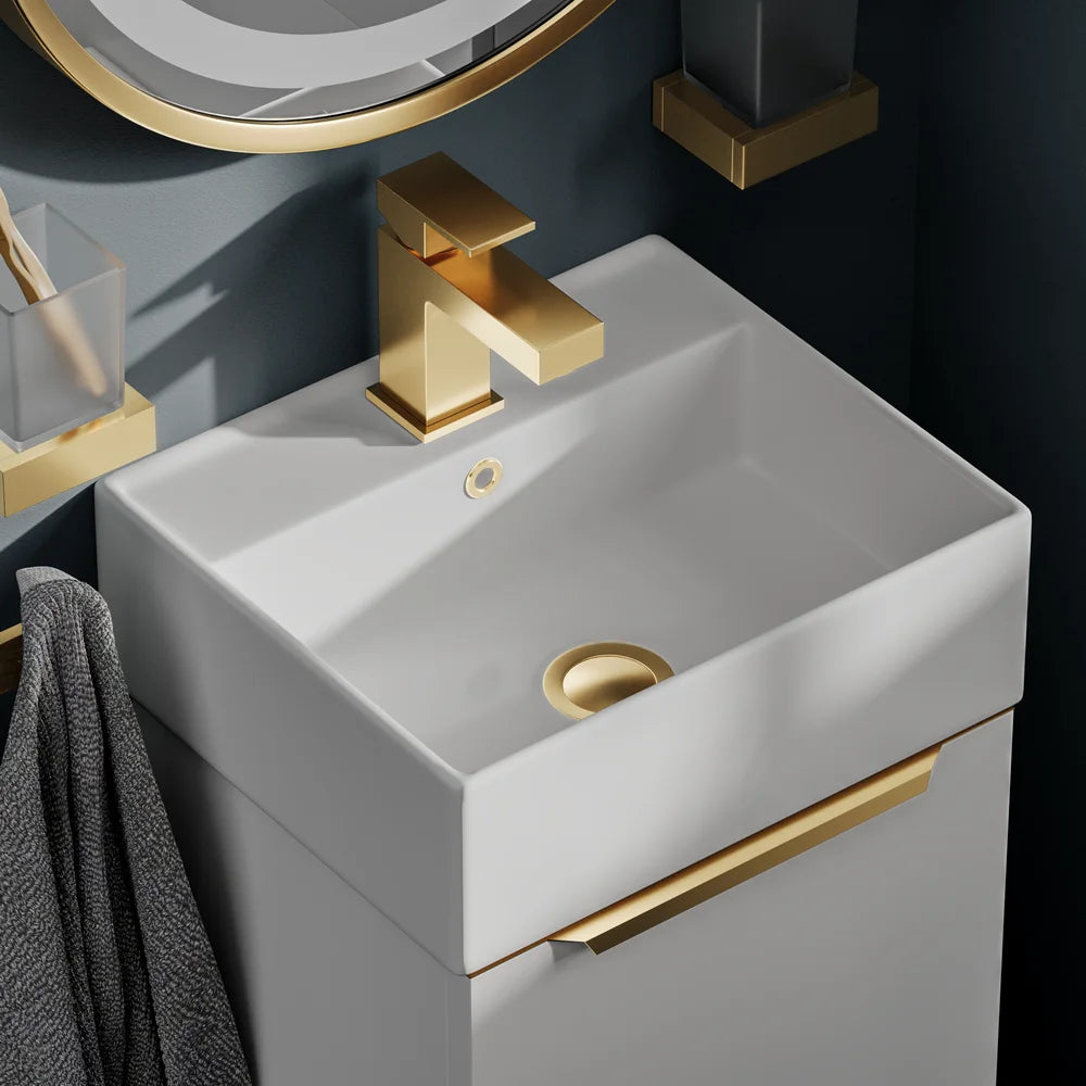 Jivana 325mm White Cloakroom Vanity Unit