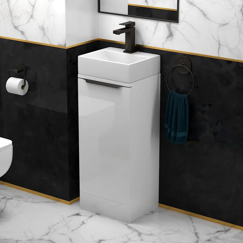 Jivana 325mm White Cloakroom Vanity Unit