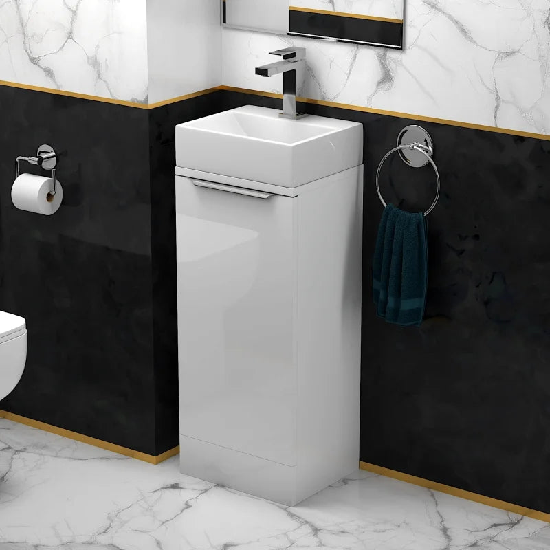 Jivana 325mm White Cloakroom Vanity Unit