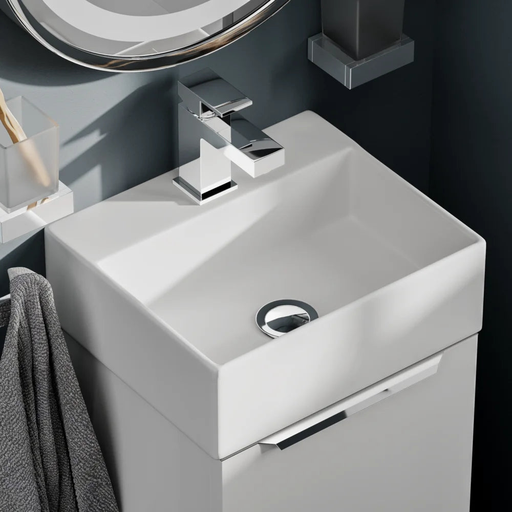 Jivana 325mm White Cloakroom Vanity Unit