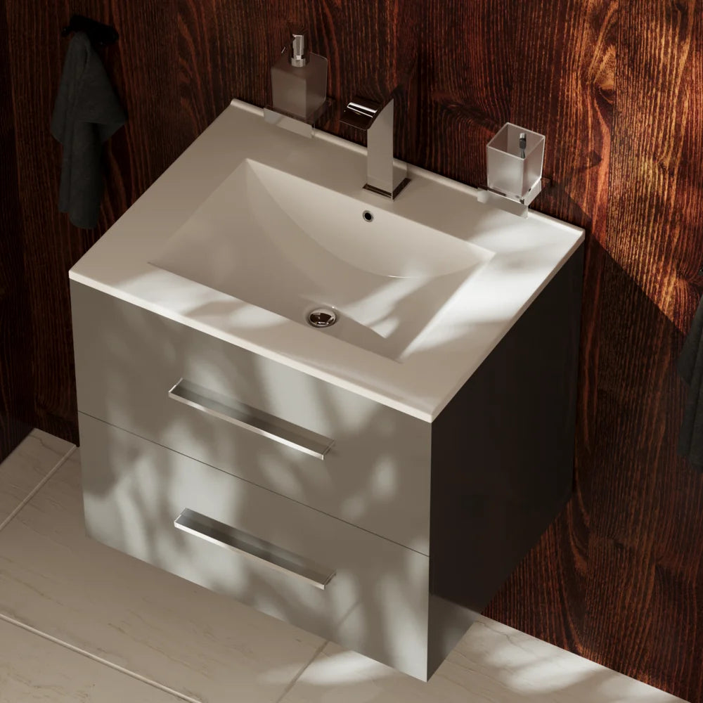 Sonix 600mm Grey Wall Hung Unit