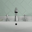 Chester crosshead basin mixer tap for 3 tap hole installation in chrome, traditional heritage design
