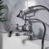 Lever Bath Shower Mixer Tap with Handset & Hose Clarice