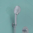 Tweed round handset kit with slide rail and hose in chrome, complete handheld shower upgrade set
