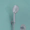 Tweed round handset kit with slide rail and hose in chrome, complete handheld shower upgrade set