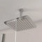 Ribble square ceiling-mounted shower arm in chrome, connecting overhead shower head for rainfall experience