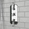 Carmel traditional shower valve triple 3-way with thermostatic stop, chrome with crosshead handles and shower set