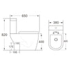 Carolina Open Back Rimless Close Coupled Toilet