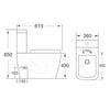 Laverne Rimless Close Coupled Comfort Height Toilet