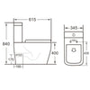 Laverne Rimless Close Coupled Toilet
