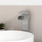 Glenoe tall waterfall basin mixer tap in chrome, no waste, elevated design for countertop basins with cascading spout