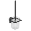 Toilet Brush Holder with Frosted Glass Slade