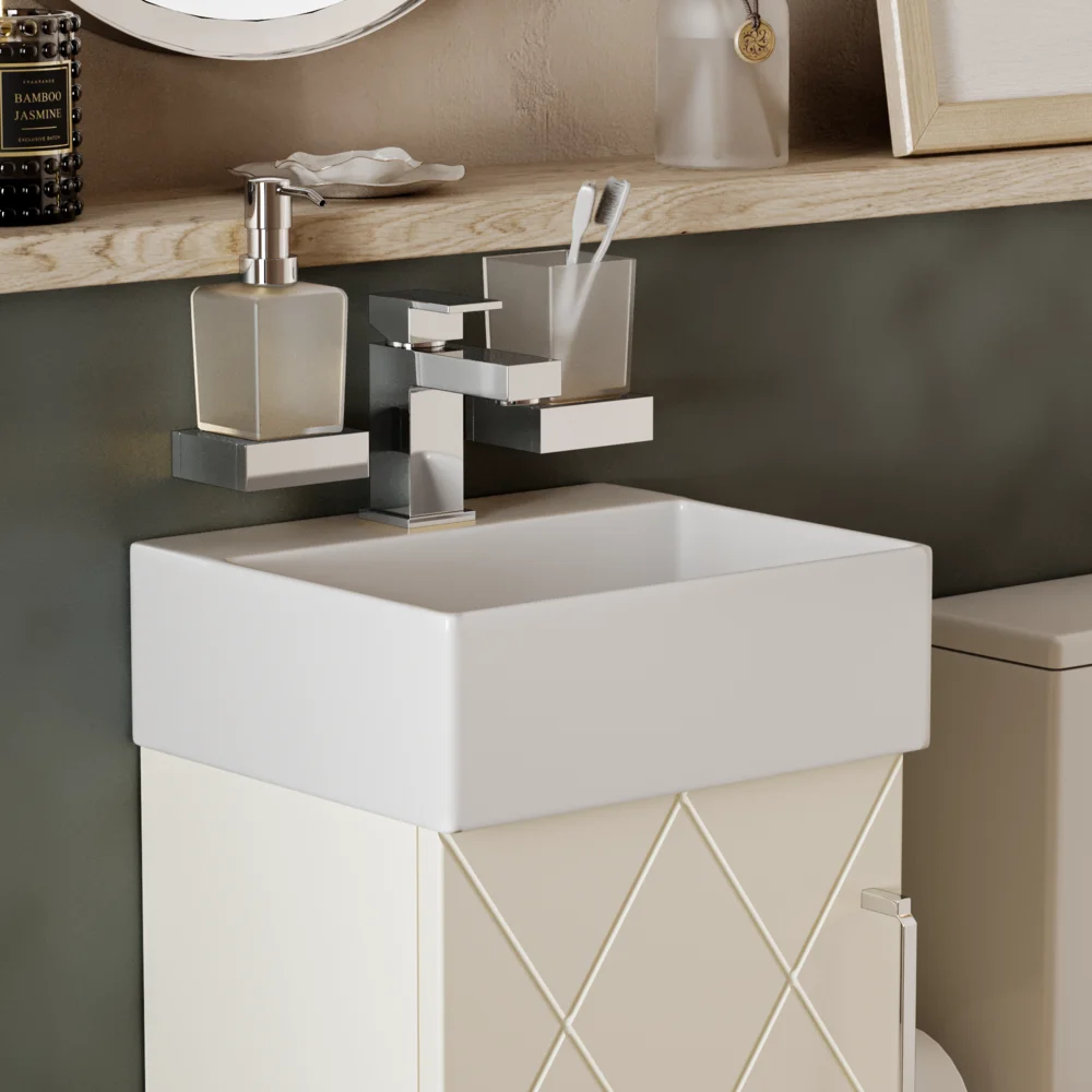 Celeste Diamond 325 Buttermilk Cream Vanity Unit with Basin