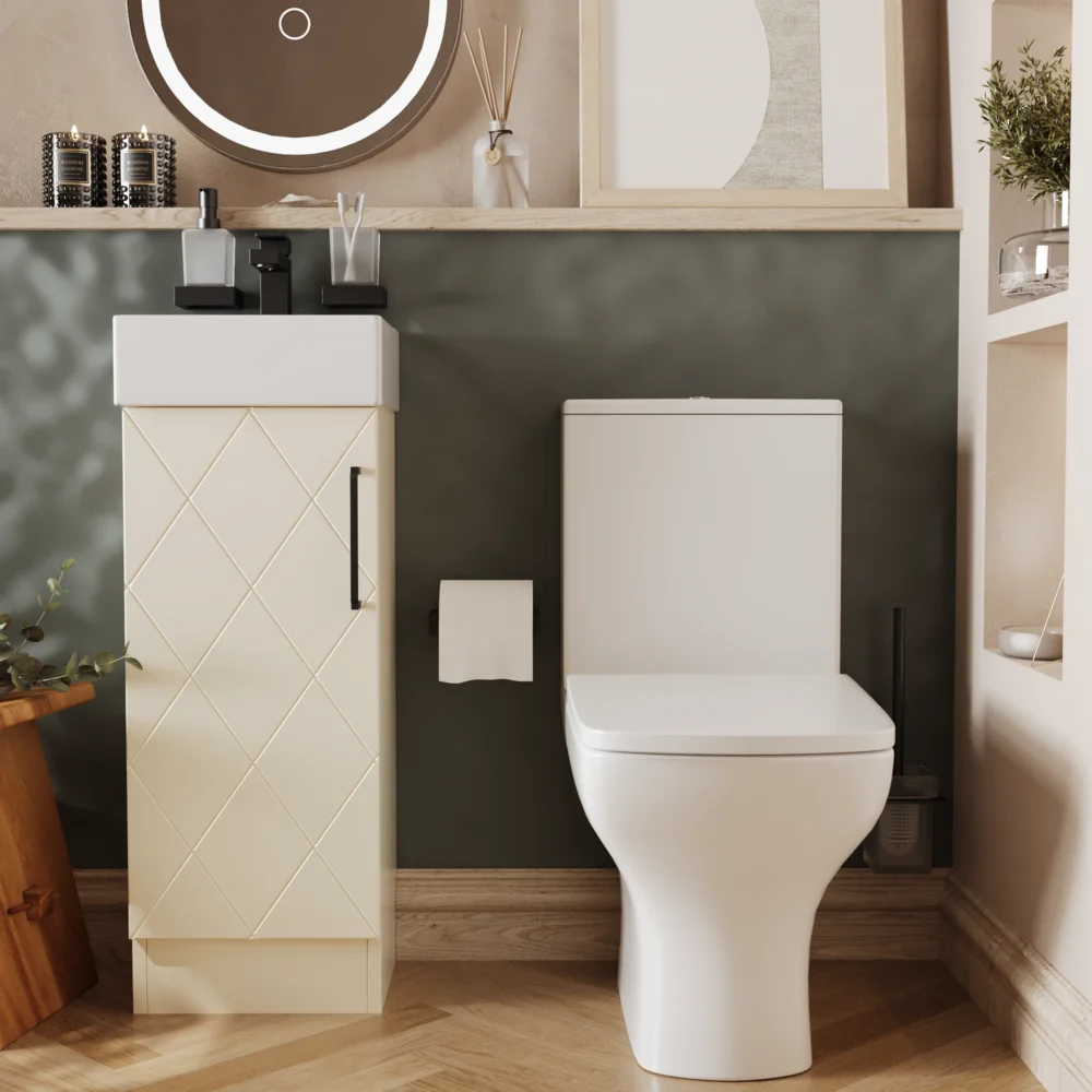 Celeste Diamond 325 Buttermilk Cream Vanity Unit with Basin