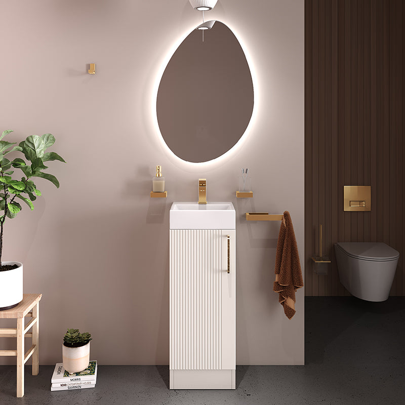 Celeste Fluted 325 Buttermilk Cream Vanity Unit with Basin
