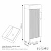 Celeste Fluted 325 Buttermilk Cream Vanity Unit with Basin