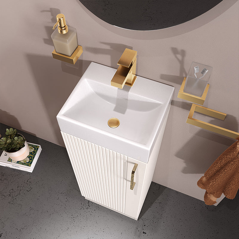 Celeste Fluted 325 Buttermilk Cream Vanity Unit with Basin