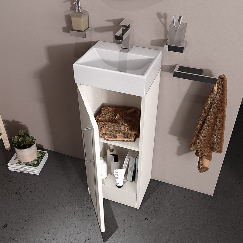 Celeste Fluted 325 Buttermilk Cream Vanity Unit with Basin