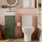 Celeste Linear Cloakroom Suite — 325mm Green Fluted Vanity Unit & Close-Coupled Toilet