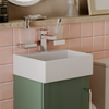 Celeste Linear Cloakroom Suite — 325mm Green Fluted Vanity Unit & Close-Coupled Toilet