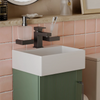 Celeste Linear Cloakroom Suite — 325mm Green Fluted Vanity Unit & Close-Coupled Toilet