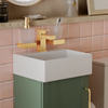 Celeste Linear Cloakroom Suite — 325mm Green Fluted Vanity Unit & Close-Coupled Toilet