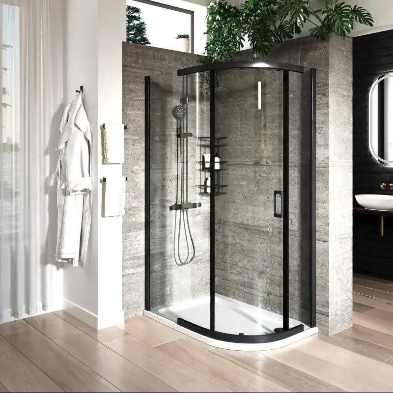 1200mm x 900mm Semi Frameless Offset Quadrant Odessa