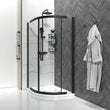 1200mm x 900mm Semi Frameless Offset Quadrant Odessa
