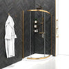 900mm x 900mm Semi Frameless Quadrant Odessa