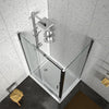 Chrome Sliding 1200mm Shower Door & 900mm Side Panel Odessa