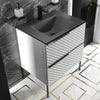 Elvia 600mm White Vanity Unit with Black Basin
