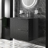 Elvia 600mm Black Vanity Unit with Black Basin
