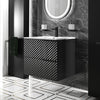 Elvia 600mm Black Vanity Unit with Black Handles