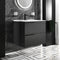 Elvia 600mm Black Vanity Unit with Black Handles