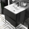 Elvia 600mm Black Vanity Unit with Black Handles