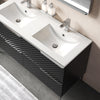 Elvia 1200mm Black Double Vanity Unit