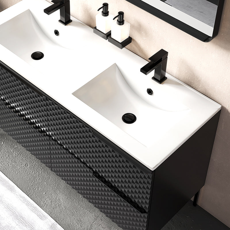 Elvia 1200mm Black Double Vanity Unit