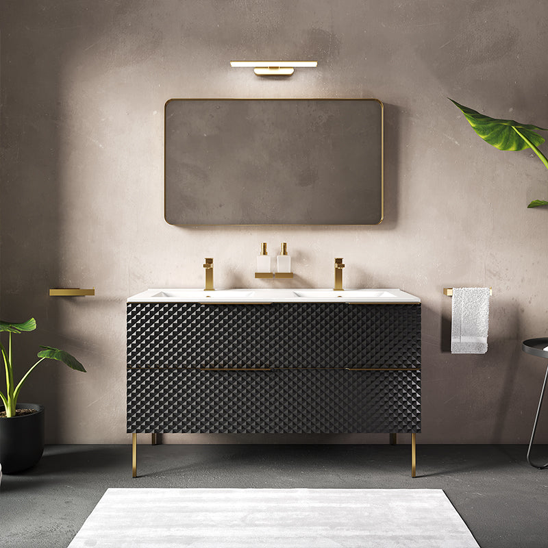 Elvia 1200mm Black Double Vanity Unit